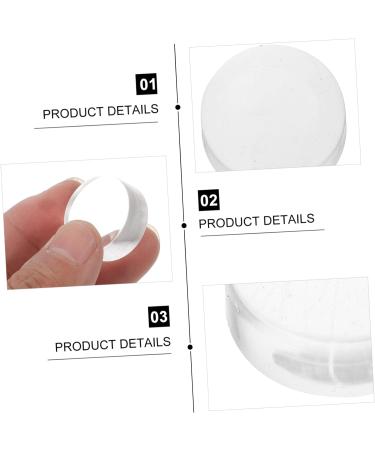Ipetboom French Tip Nail Tool 6pcs Nail Art Silicone Stamp Silica Gel Cosmetic Transfer Seal Manicure Tools 2.50X2.50X1.30CM Transparent 1 - Buy Online on SooperMarket.com