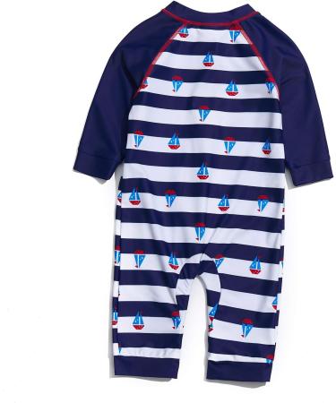 Bonverano Baby Boys Swimsuit | UPF 50+ Sun Protection | Full-Length Zipper | 2-3 Years Yawl - Buy Online on SooperMarket.com