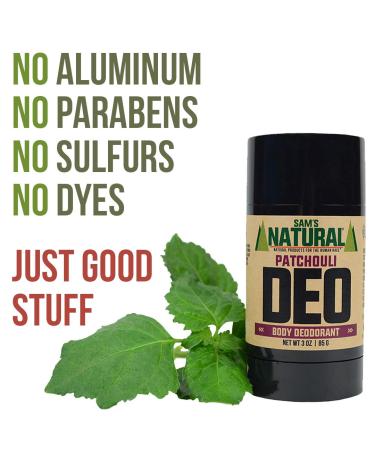 Sam's Natural Patchouli Deodorant - 3 oz | Aluminum-Free, Vegan, Made in New Hampshire | For Men, Women, Unisex - Buy Online on SooperMarket.com