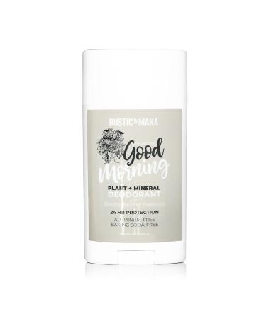 Rustic MAKA Natural Deodorant  Good Morning  No Aluminum  No Parabens  Odor-Neutralizing  Fragrance-Free  Vegan & Cruelty-Free