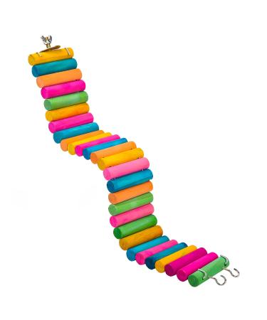 NAUZE Hamster Ladder Hamster Toys Hamster Entertainment Facilities Wooden Pet Ladder Ladder for Small Pet (Multicolor) Colour