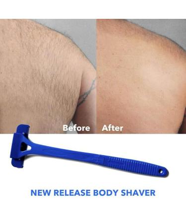 Mag Ideal Back Razor for Men - Long Handle Hair Removal Wet/Dry Shave Back Scratch & Leg Epilation - Blue - Buy Online on SooperMarket.com