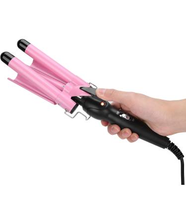 3 Barrel Curling Iron Wand Adjustable Hair Curler Waver Crimper 110V 240V Fast Heating Easy Temperature Adjustment Hair Styling Suitable for Wavy Hairstyles (22mm) - Buy Online on SooperMarket.com