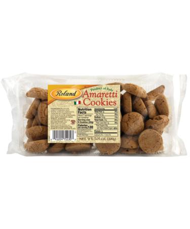 Roland Foods Amaretti Cookies, Specialty Imported Food, 7.05 Ounce Bag (Pack of 5)