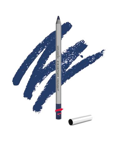 Mirabella Eyeliner Eye Definer Pencil - Midnight  .57g/.02oz Retractable Eye-Liner Pencil with Built-In Sharpener   Water-resistant  easy-glide formula for Precise  and Smooth for Eye Definition - Paraben-Free