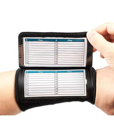 10 Pack Youth Triple Window Playbook QB Wristband - Ideal for Football, Baseball & All Sports - Black - Buy Online on SooperMarket.com