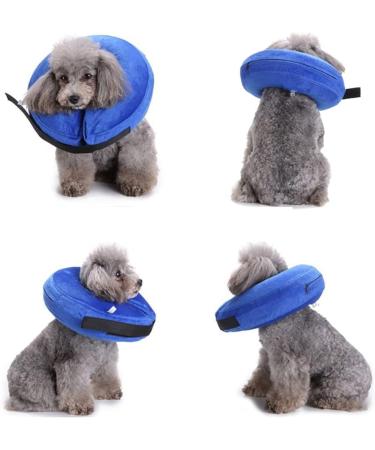 QIYADIN Soft Dog Recovery Collar | Adjustable Inflatable Pet Cone for Cats & Dogs | Prevent Biting & Scratching - Medium - Buy Online on SooperMarket.com