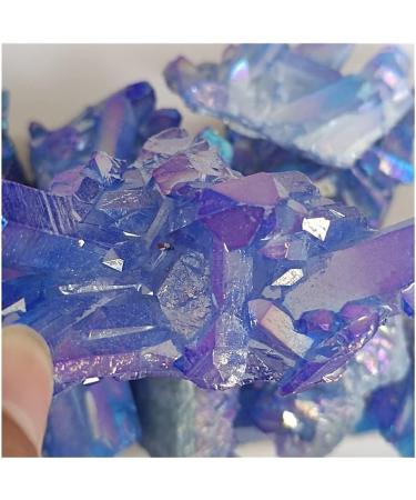 Crystal Cluster Quartz Titanium Aura Flower Natural Stones and Minerals Stone Decoration for Home Home Collections 180-200g - Buy Online on SooperMarket.com