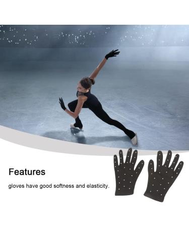 Guangcailun Fashion Figure Skating Gloves - Breathable UV Protection & Crystal Design for Cycling & Outdoor Performance - Buy Online on SooperMarket.com