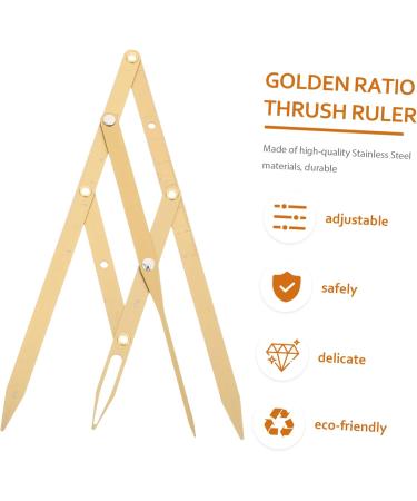 KALLORY 2 Pcs Second Generation Brow Shaping Kit Eyebrow Marker Ruler Eyebrow Drawing Tool Metal 25x5x0.6cmx2pcs Goldenx2pcs - Buy Online on SooperMarket.com