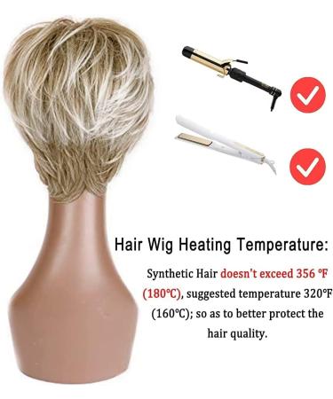 Short Blonde Pixie Cut Wig for Women - Natural Synthetic Hair Daily Cosplay Party Wig #613/27B - Buy Online on SooperMarket.com