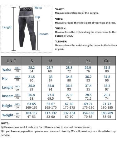 EARGFM Men's Athletic Leggings with Pockets - Grey, Medium | Compression Pants for Cycling & Running - Buy Online on SooperMarket.com