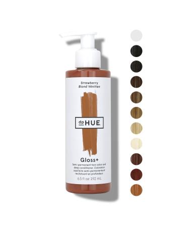 dpHUE Gloss+ - Strawberry  6.5 oz - Color-Boosting Semi-Permanent Hair Dye & Deep Conditioner - Enhance & Deepen Natural or Color-Treated Hair - Gluten-Free  Vegan