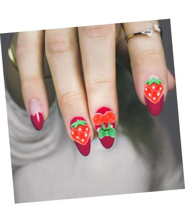 FRCOLOR Pack of 60 Nail Art Accessories Gothic Home Decor Charms Lip Gloss Nail Art Charm Nail Decorations for Nail Art Manual Fruit Slices Fruit Strawberry 3D Cut Cherry Resin Red - Buy Online on SooperMarket.com