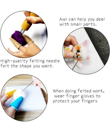 ZMAAGG Felting Needle Set - 43 Pieces with Wood Handles, Awl, and Instruction for DIY Felting - 3 Sizes Included - Buy Online on SooperMarket.com