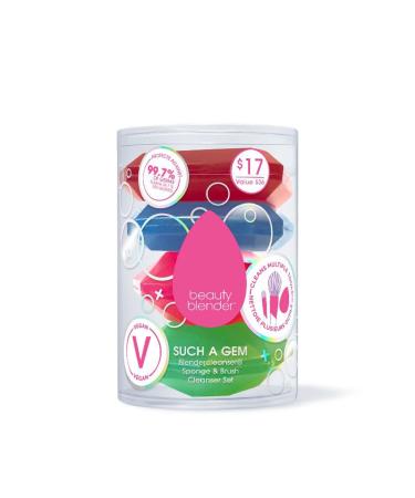 Beautyblender | Such A Gem Blendercleanser Sponge & Brush Cleanser 4-Piece Set Gemstone Makeup Sponge & Brush Cleansing Soaps Vegan Cruelty Free