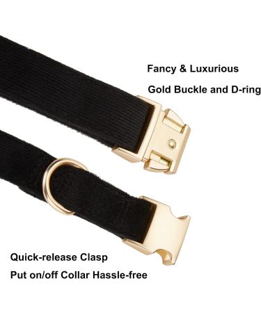 YUDOTE Ultra-Soft Cotton Dog Collar for Small Dogs with Sensitive Skin - Black S (1 Pack) - International Shipping Available - Buy Online on SooperMarket.com