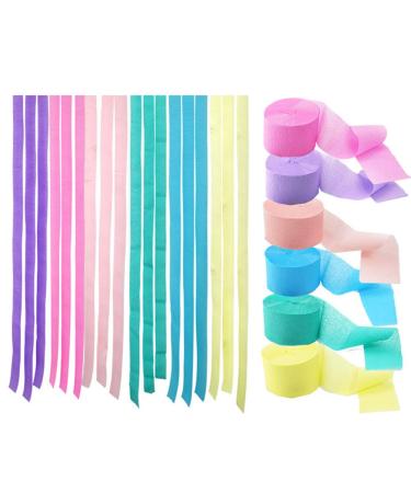 6 Rolls Crepe Paper Decorations 433ft Streamers Backdrop Decorations for Photo Booth Backdrop Birthday Party Graduation Ceremony Decoration