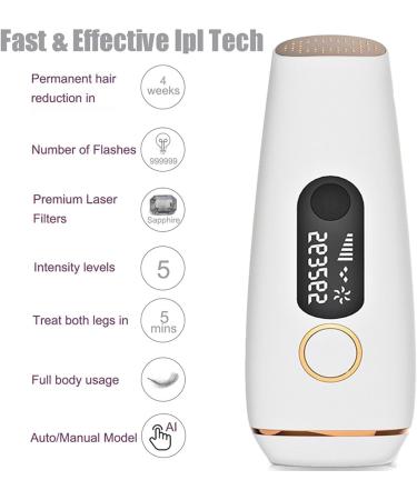 IPL Intense Pulsed Light Hair Remover - Permanent Whole Body Laser Hair Removal | Rejuvenate Your Skin - Buy Online on SooperMarket.com