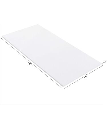 Patelai High Density Upholstery Foam Cushion Sheet - 79 x 16 x 0.4 Inch - Firm Seat Replacement & Wrap Padding for Home Supplies - Buy Online on SooperMarket.com