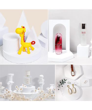 Yoocheese 12PCS Hard Foam Geometric Shapes - White Photo Props for Jewelry & Cosmetic Flat Lay Photography - Buy Online on SooperMarket.com