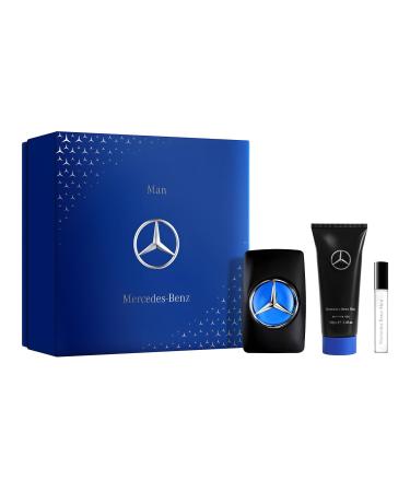 Mercedes-Benz Sign Giftset - Mens Cologne Set - Shower Gel Body Wash and Perfume for Men - Cologne for Men - Pear Cedar Oakmoss Fragrances - 3 Pc