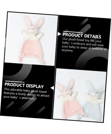 Toyvian 16 Pcs Organic Bunny Stuffed Animals for Babies - Lovey Blanket Rabbit Soother Towel, Assorted Colors, 28x10cm, Pack of 8 - Buy Online on SooperMarket.com