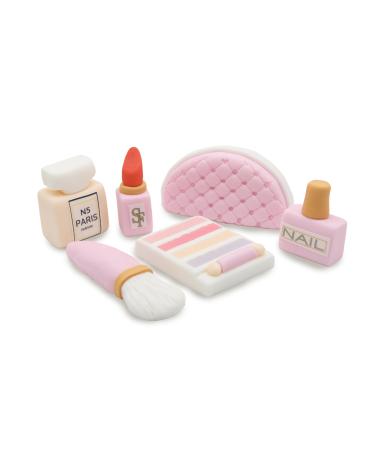 SugArt Edible Makeup Cake Toppers - Set of 6 | Perfume Lipstick Handbag & More | Handmade Cake Decorations for Birthdays & Beauty-Themed Cakes | Perfect on Fondant and Icing Cakes | Made of Sugar