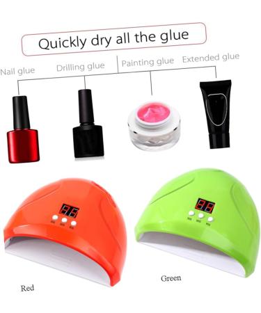 Healeved 2pcs 12 Nail Dryer Nail Art Tools Accessories Gel Nail Curing Gel LED Dryer Manicure Tool Nail Polish Dryer Nail Gel Polish Curing Machine Grill - Buy Online on SooperMarket.com