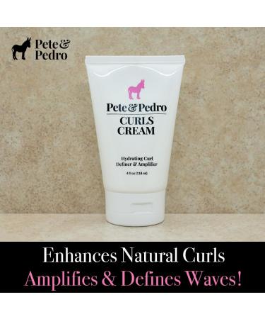 Pete & Pedro CURLS CREAM - Hydrating Definer for Curls & Waves | Volume Shine & Frizz Control | Shark Tank Featured 4 oz - International Shipping Available - Buy Online on SooperMarket.com