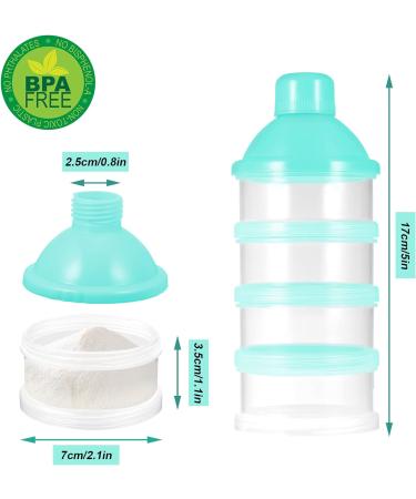 Milk Powder Dispenser Pots - Formula & Snack Storage Container for Travel - BPA Free (Green) - Buy Online on SooperMarket.com