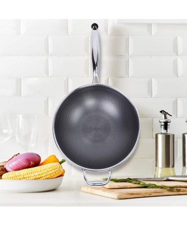 DELURA Stainless Steel Breakfast Pan Cooking Tools Kitchen Supplies Frying Baking Pan Cooking Pot Kitchen Utensils Cookware 32cm - Buy Online on SooperMarket.com