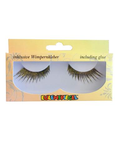 Eulenspiegel 000786 - Eyelashes black with gold effect 1 ml special eyelash glue instructions