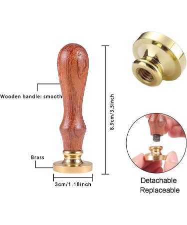 CRASPIRE Castle Wax Seal Stamp | Vintage Sealing Wax Stamp 30mm | Brass Head with Wooden Handle for Wedding Invitations & Parties - Buy Online on SooperMarket.com