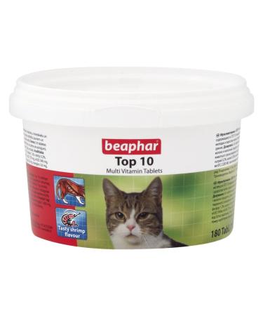 Beaphar Top 10 Cat Vitamin 180 Tablets (Pack of 3)