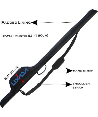 Lixada 63 Portable Fishing Rod Bag - Protective Case & Organizer in Blue - Buy Online on SooperMarket.com
