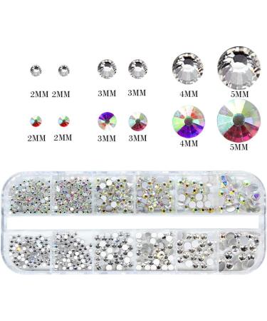 kesurpae Women Fingernail Flatback Rhinestones Assortment Set Home Salon Girls Crystals Assorted Kit Nail Art Handicraft - Buy Online on SooperMarket.com