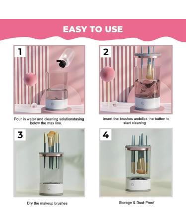 carrub 2Piece Electric Makeup Brush Cleaner Automatic Cosmetic Brush for All Size Beauty Makeup Brushes Set - Buy Online on SooperMarket.com