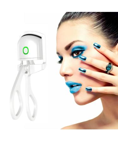 Heated Eyelash Curler DOPI Electric Eyelash Curlers 2 Heating Modes Eyelash Heated Curler with Quick Pre-Heat for All Eye Shapes Ideal Gift for Women Girlfriend (White)