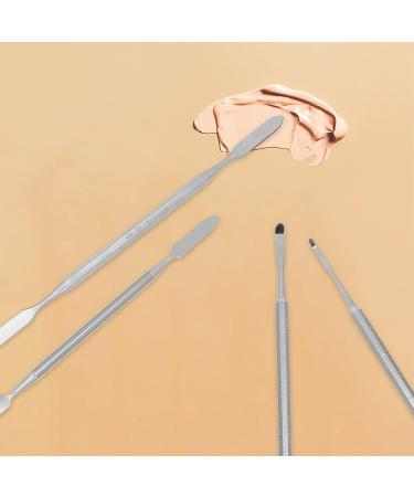 EXCEART 4Pcs Stainless Steel Makeup Spatula Tool Set for Cosmetics Mixing - Buy Online on SooperMarket.com
