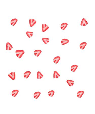 Healeved 3pcs Strawberry Nail Stickers Nail Slices for Nail Art DIY Nail Art Slices 3d Fruit Nail Sticker Nail Beauty Filler Supplies Nail Clay Polymer Clay Nail Flakes Red Manicure 0.5x0.5x0.2cmx3pcs Redx3pcs