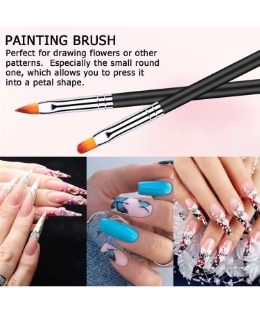 Lofuanna Nail Art Brush Set - 6pcs Double Ended Fine Liner & Dotting Pen Painting Tools for Salon & DIY Manicures - Buy Online on SooperMarket.com