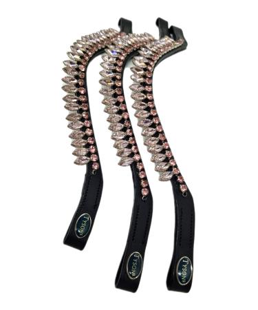 Tyssons Breeches Drop Herring strap Strass Drops Rosa Blue Leather Black Glitzer Headband For Tree's Minishetty Shetty VB WB X Full Pony Rosa