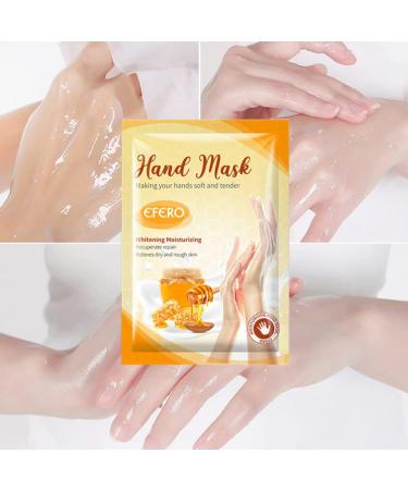 Moisturizing Hand Mask Gloves (3 Pairs) with Honey | Ultimate Hand Care for Dry Aging Cracked Skin - Buy Online on SooperMarket.com