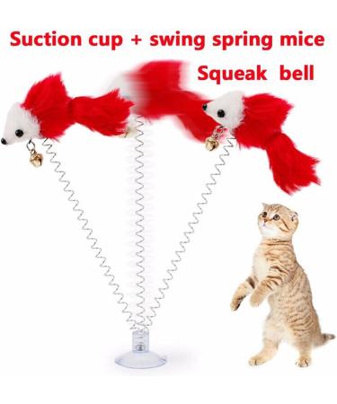 BestMall Cat Ball Feather Wand Toys With Strong Suction Cups Window Kitten Cute for Interactive Kitten Funny Teaser Wand Indoor Kitty Stick Toy Pet Activity Chaser Toy for Playing Training Exercise #5 - Buy Online on SooperMarket.com