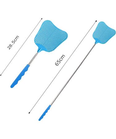 Jieyuchu Flying Claps - Stainless Steel Extendable Fly Swatter for Effective Pest Control | Ward Off Wasps & Mosquitoes | Blue - Buy Online on SooperMarket.com