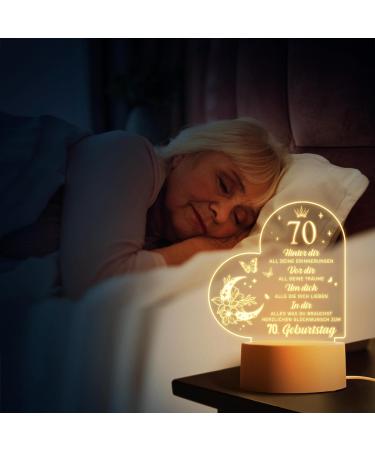 70th Birthday Gifts for Him & Her | Acrylic Night Light Decorations for 1953 Celebrations - Buy Online on SooperMarket.com