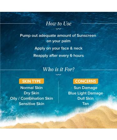 Glow+ Dewy Face Sunscreen SPF 50+ | Blue Light Protection | No White Cast | Brightening with Papaya & Vitamin C | 1.76 Oz 1 Pack - Buy Online on SooperMarket.com