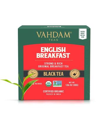 Vahdam Teas Maharaja Breakfast Black Tea 15 Tea Bags 1.06 oz (30 g)