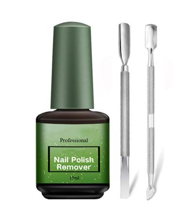 Gel Nail Polish Remover Effective Gel Polish Remover Easily Quickly Soak off Gel Polish in 2-5 Minutes No Need for Foil Soaking or Wrapping Don't Hurt Your Nails (15ml+Cuticle Pusher) Repair Gel